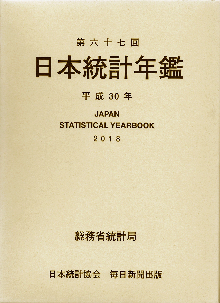 書影：第六十七回 日本統計年鑑 平成30年 2018
